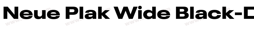Neue Plak Wide Black字体转换